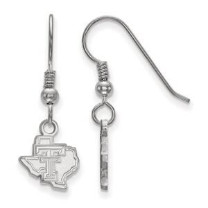 Sterling Silver Texas Tech University XS (Tiny) Dangle Earrings